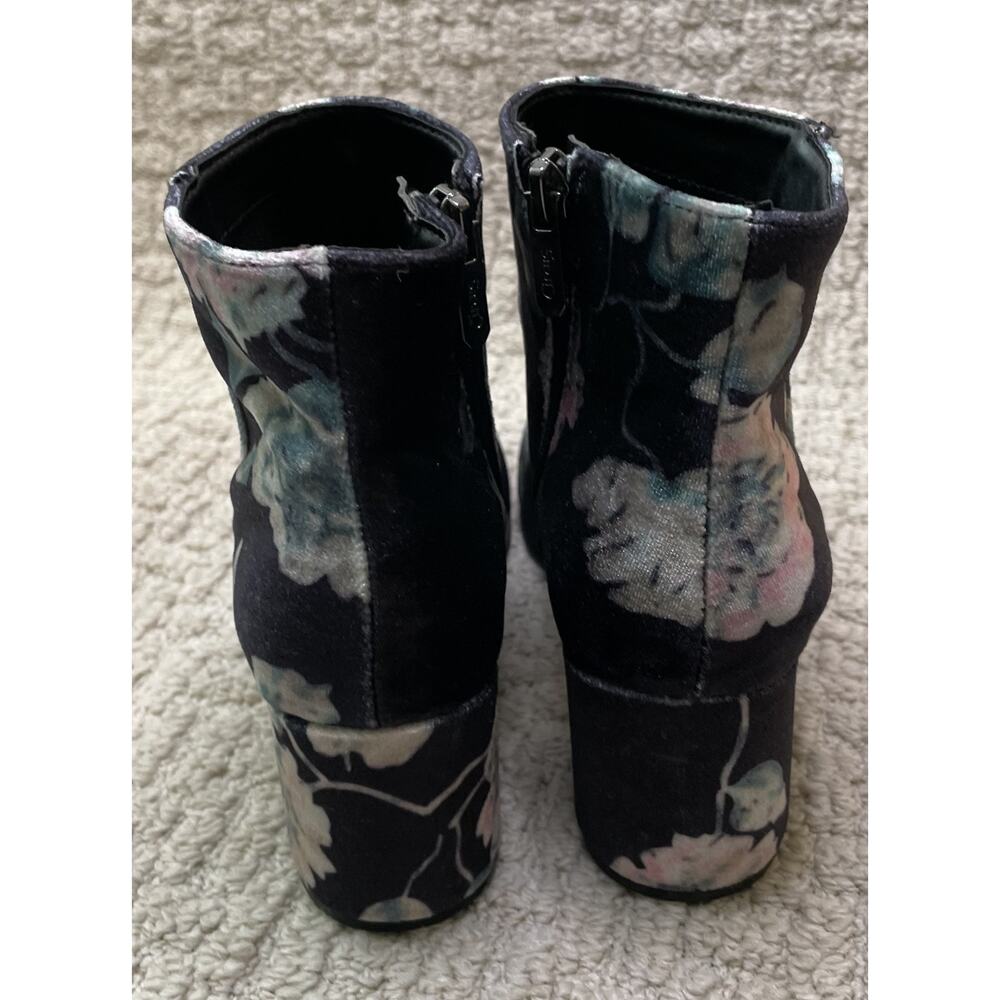 Sam Edelman Circus Black Pink Vikki Velvet Ankle Boots 6.5 Booties - Picture 6 of 9